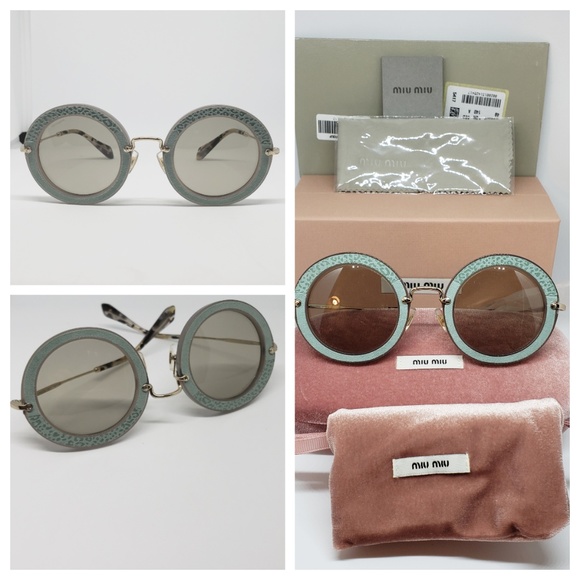 Miu Miu Accessories - Miu Miu Sunglasses Aqua  Round Sunglasses new